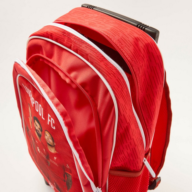 SunCe Liverpool FC Print Trolley Backpack with Wheels - 16 inches