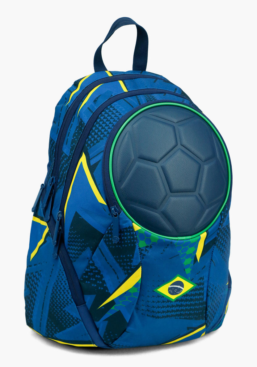 SunCe Football Theme Backpack with Zip Closure - 18 inches-Backpacks-image-1