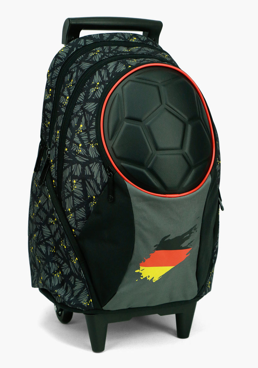 SunCe FIFA Germany Print Trolley Backpack with Retractable Handle and Speakers - 18 inches-Trolleys-image-1