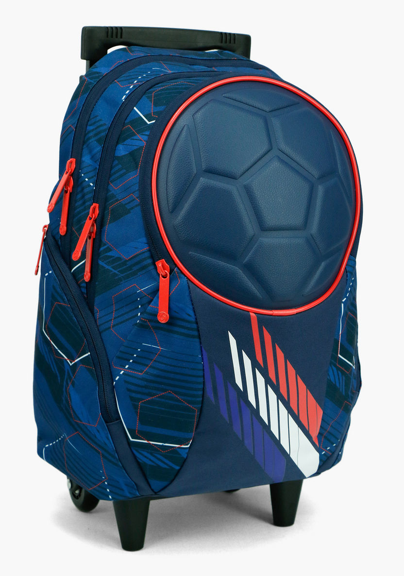 SunCe FIFA France Print Trolley Backpack with Speakers - 16 inches-Trolleys-image-1