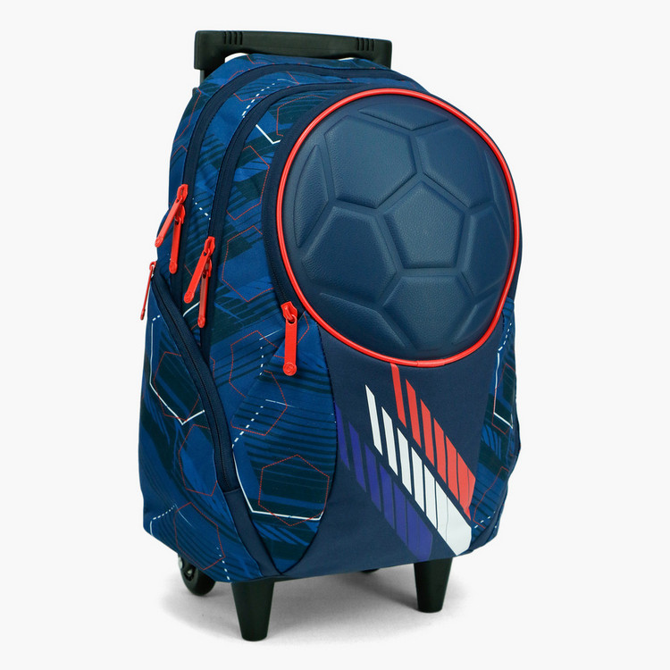 SunCe FIFA France Print Trolley Backpack with Speakers - 16 inches