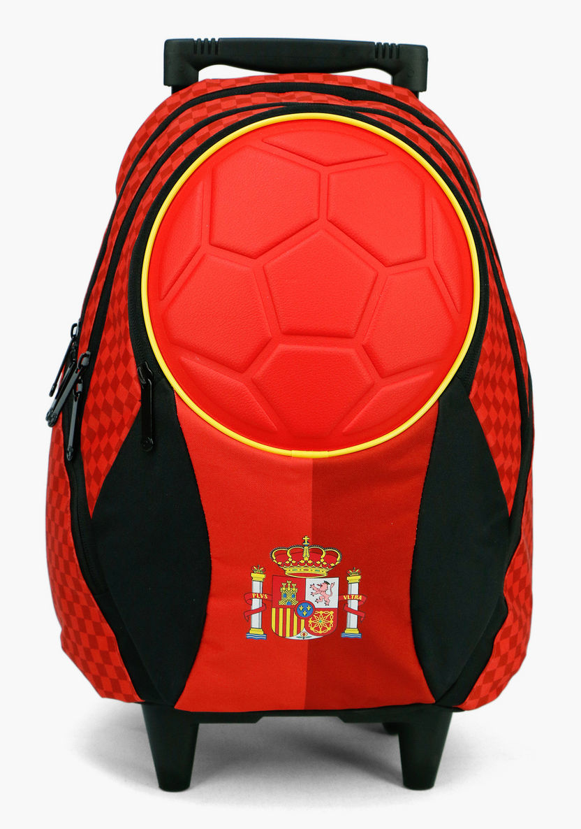 SunCe FIFA Embossed Trolley Backpack with Speaker - 16 inches-Trolleys-image-0