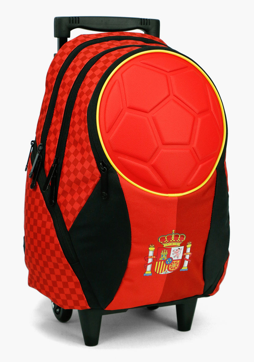SunCe FIFA Embossed Trolley Backpack with Speaker - 16 inches-Trolleys-image-1
