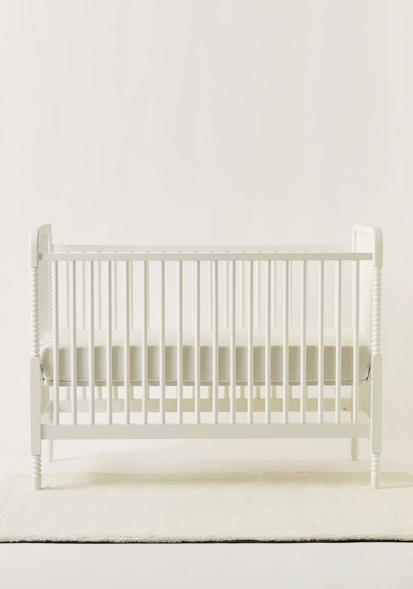 Juniors Grace Wooden Crib with Three Adjustable Heights - White (Upto 3 years)-Baby Cribs-image-3