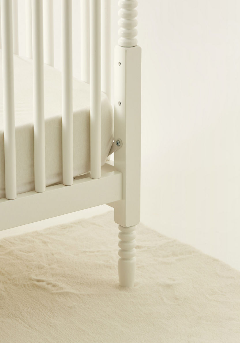 Juniors Grace Wooden Crib with Three Adjustable Heights - White (Upto 3 years)-Baby Cribs-image-5