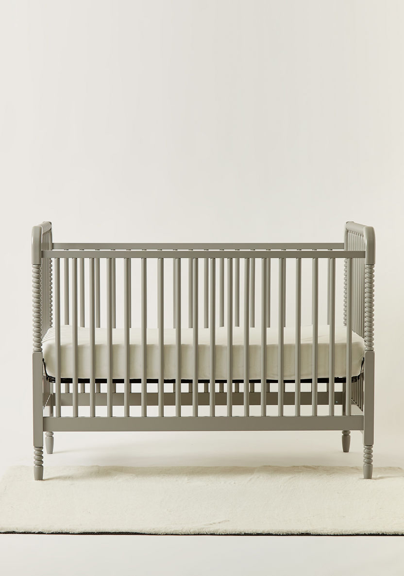 Juniors Grace Wooden Crib with Three Adjustable Heights - Grey (Upto 3 years)-Baby Cribs-image-3