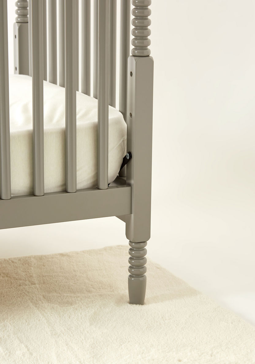 Juniors Grace Wooden Crib with Three Adjustable Heights - Grey (Upto 3 years)-Baby Cribs-image-5