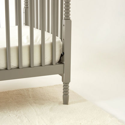 Juniors Grace Wooden Crib with Three Adjustable Heights - Grey (Upto 3 years)