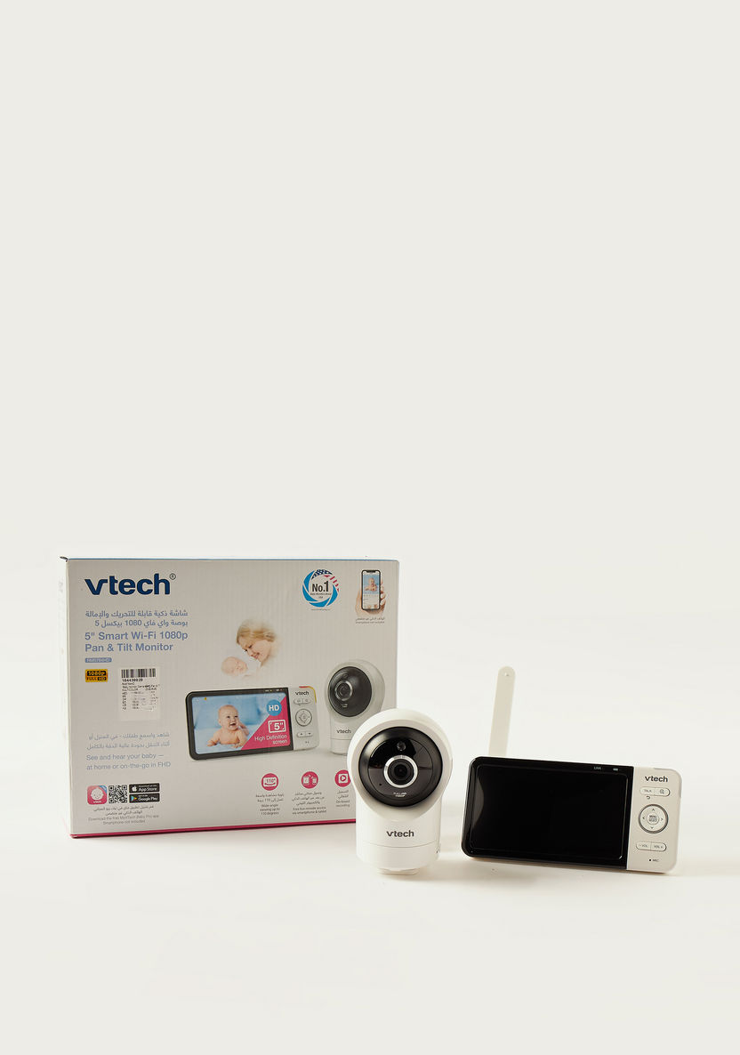 V-Tech Smart Wi-Fi Pan and Tilt Baby Monitor - 5 inch-Baby Monitors-image-0
