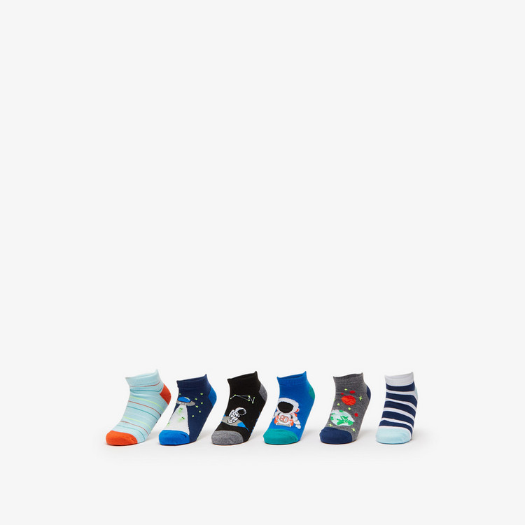 Skechers Printed Ankle Length Socks - Set of 6