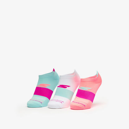 Skechers Printed Ankle Length Socks - Set of 3-Women%27s Socks-image-0