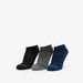 Skechers Textured Ankle Length Socks - Set of 3-Men%27s Socks-thumbnail-0