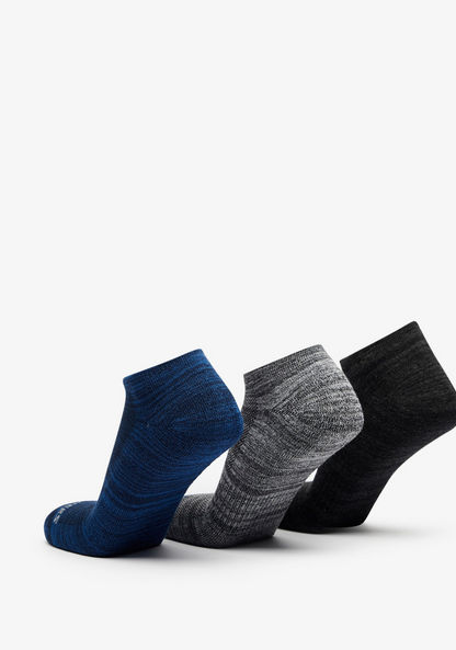 Skechers Textured Ankle Length Socks - Set of 3-Men%27s Socks-image-2