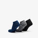 Skechers Textured Ankle Length Socks - Set of 3-Men%27s Socks-thumbnailMobile-2