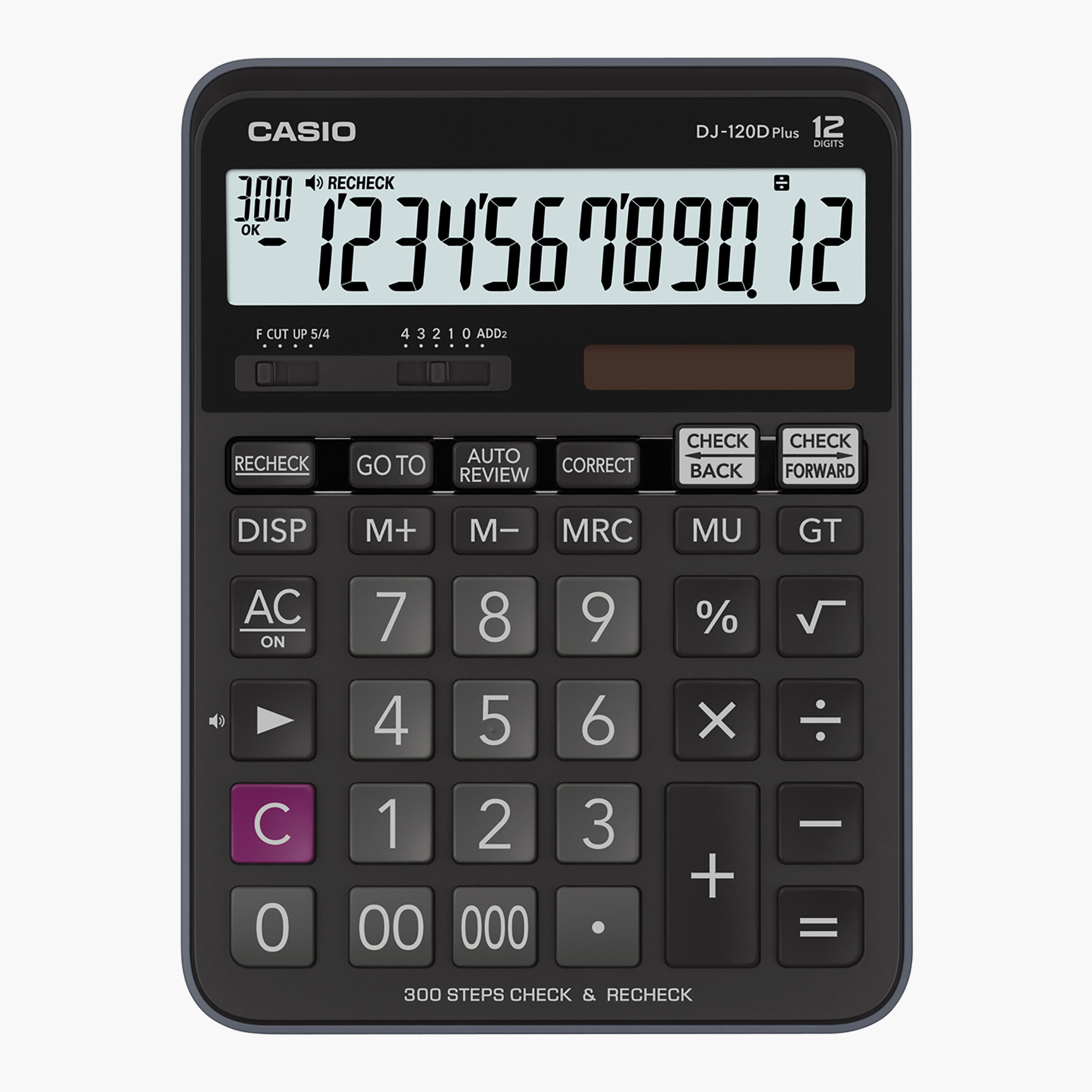 آلة حاسبة لسطح المكتب باللون الأسود مزودة بمحدد جي تي والعدد العشري-school-stationery-calculators-image-1