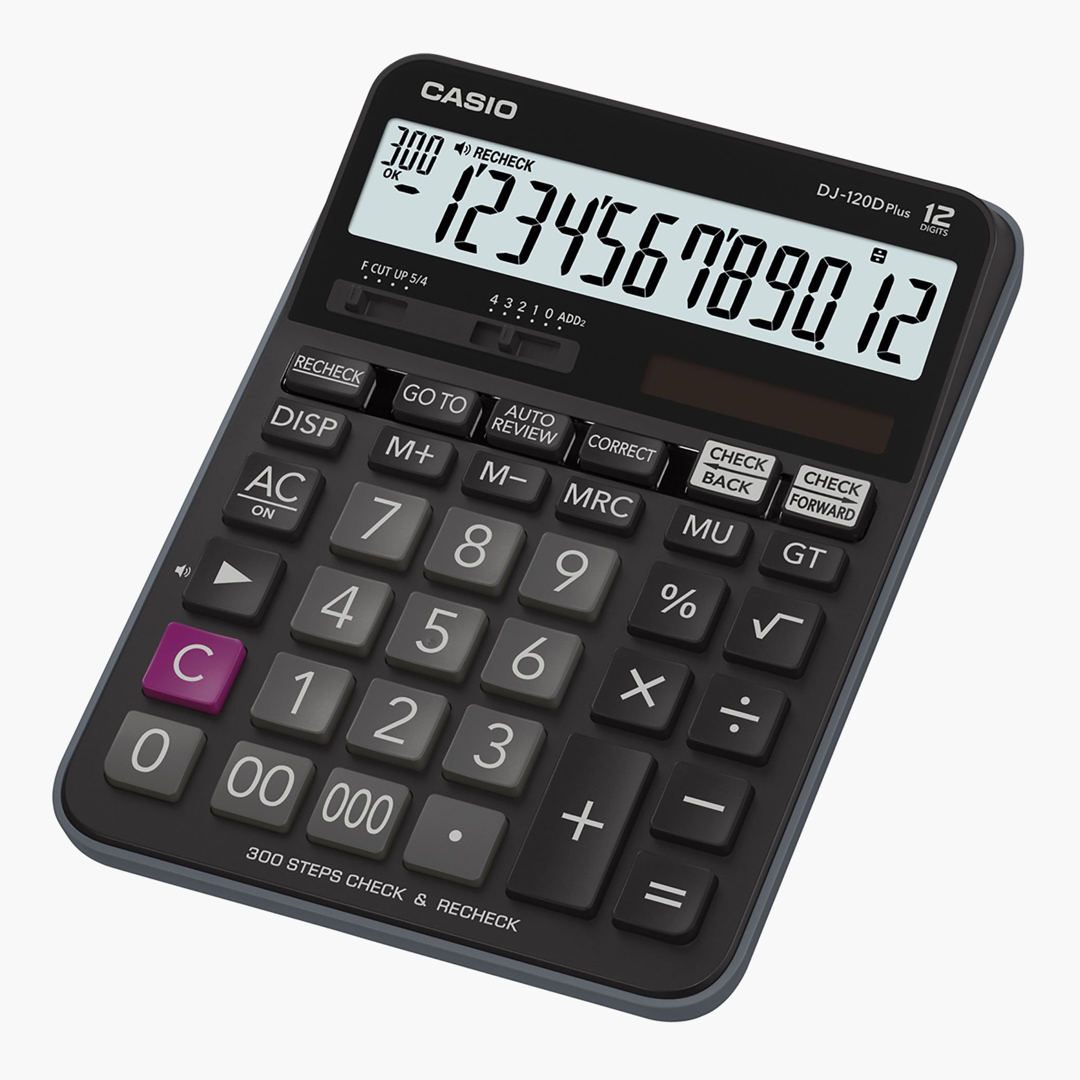 Casio Black Desktop Calculator with GT & Decimal Selector-school-stationery-calculators-image-2