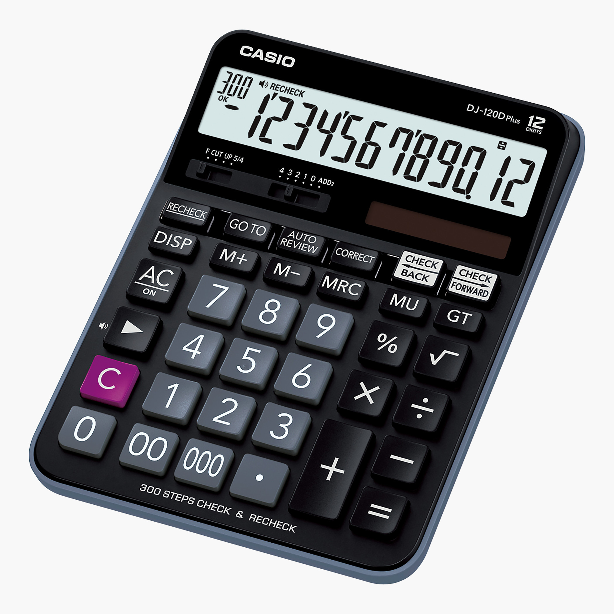 آلة حاسبة لسطح المكتب باللون الأسود مزودة بمحدد جي تي والعدد العشري-school-stationery-calculators-image-3