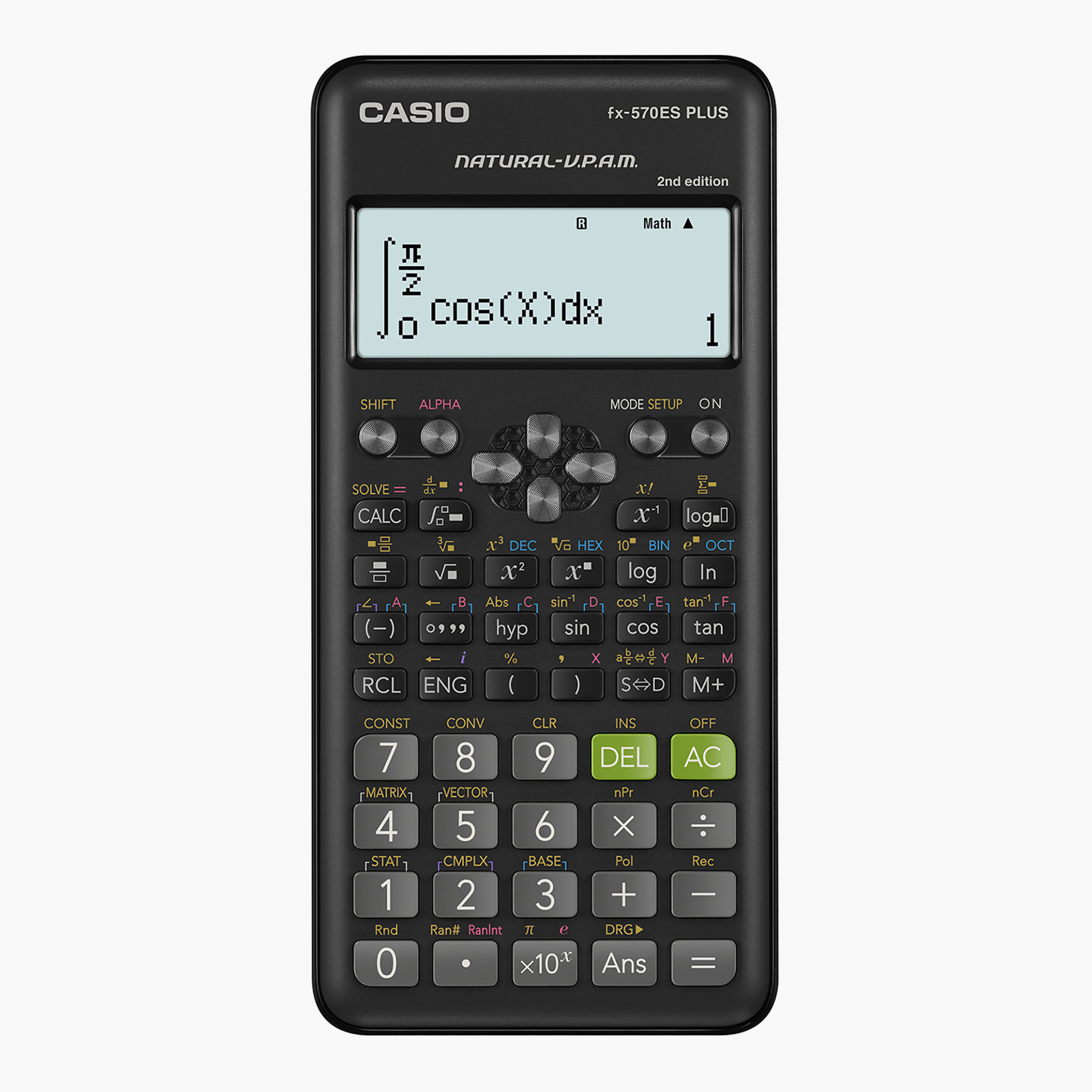 آلة حاسبة علمية معيارية سوداء من كاسيو-school-stationery-calculators-image-1