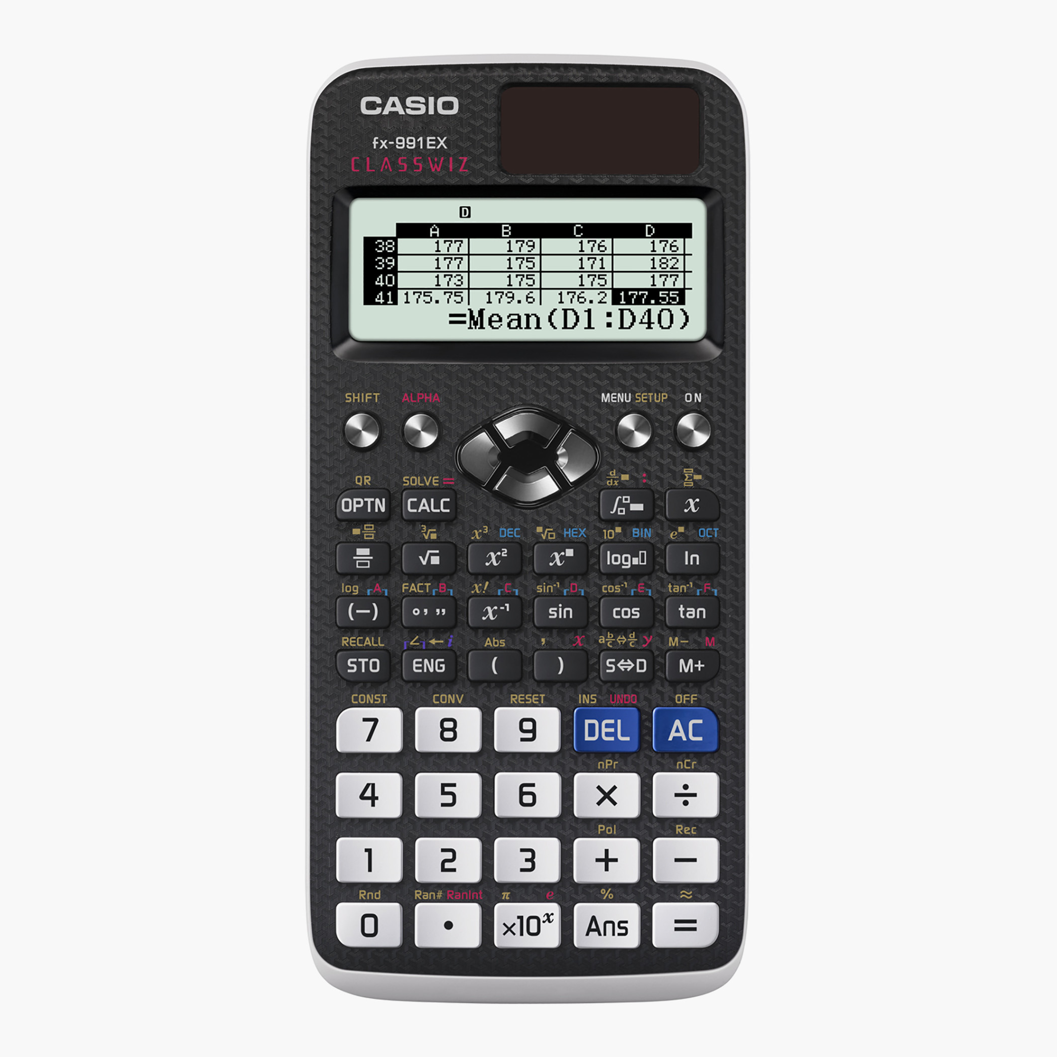 كاسيو آلة حاسبة علمية باللون الأسود مع واجهة قائمة على القائمة-school-stationery-calculators-image-1