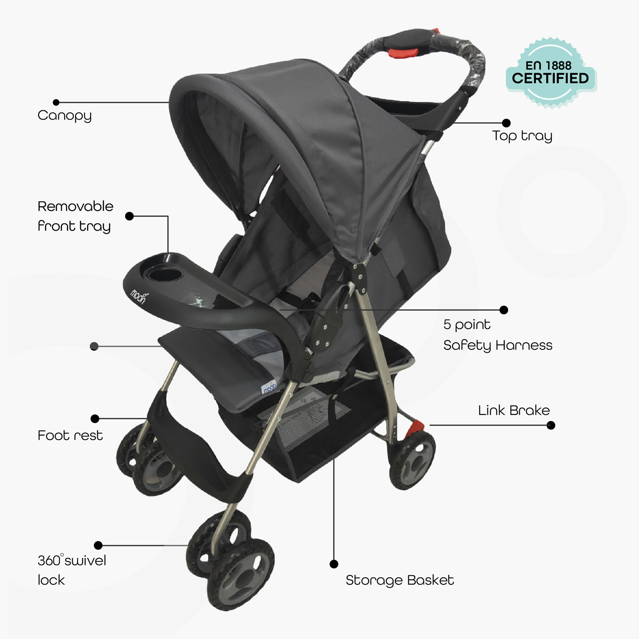 عربة أطفال قابلة للطي بمظلة من مون-baby-gear-strollersandprams-strollers-image-3