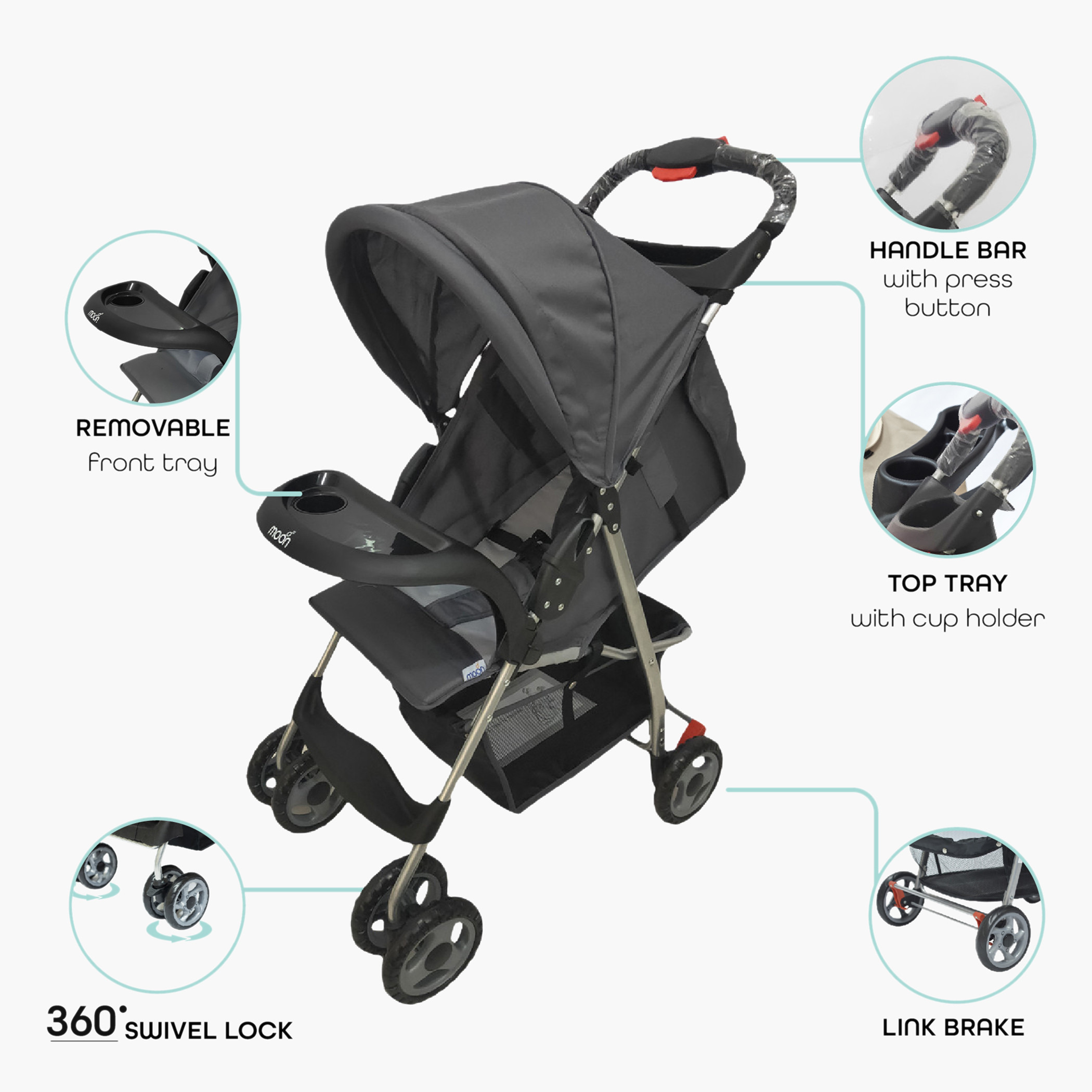 عربة أطفال قابلة للطي بمظلة من مون-baby-gear-strollersandprams-strollers-image-2