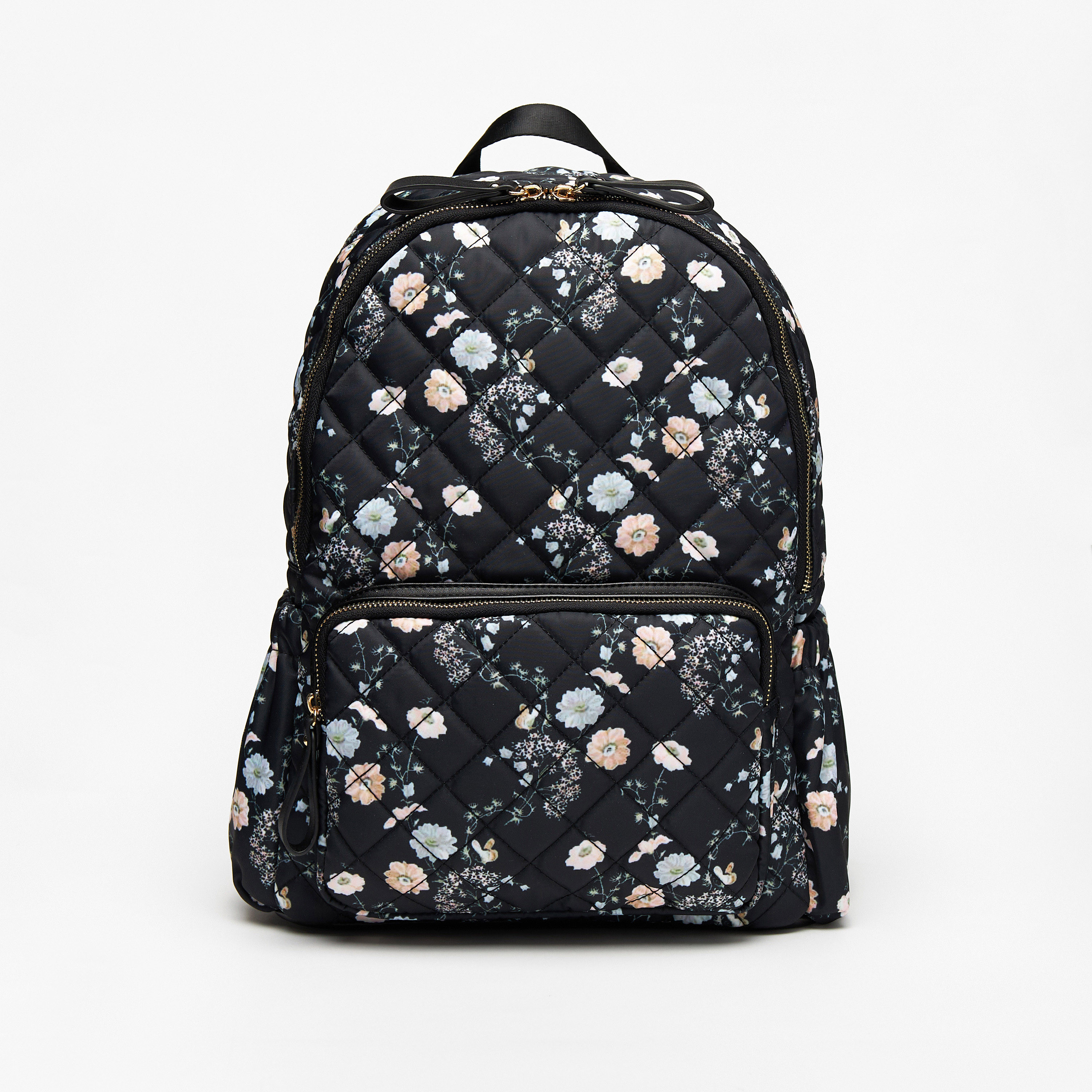 Black discount floral backpacks