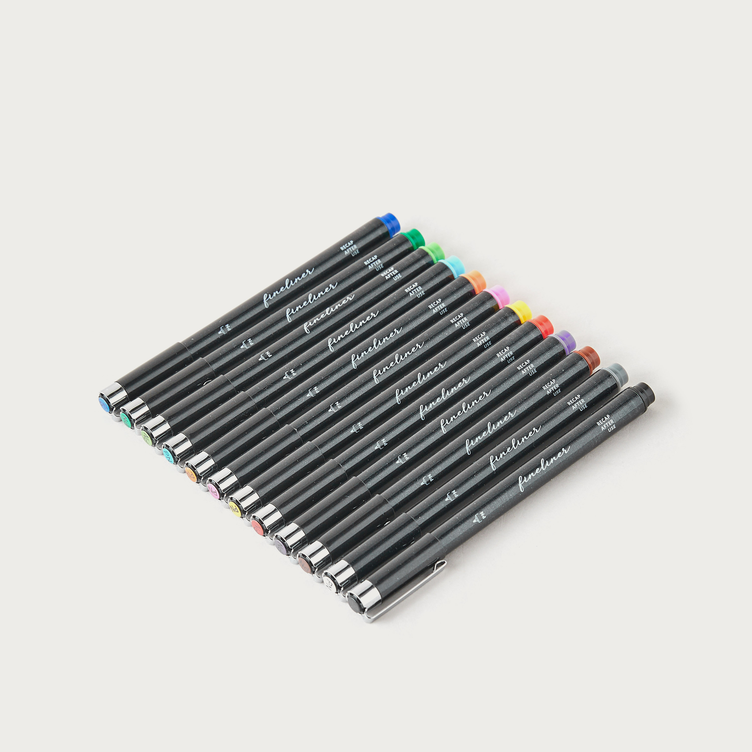 قلم بغطاء من سيلون - طقم من 12 قطعة-school-stationery-pensandpencils-image-1