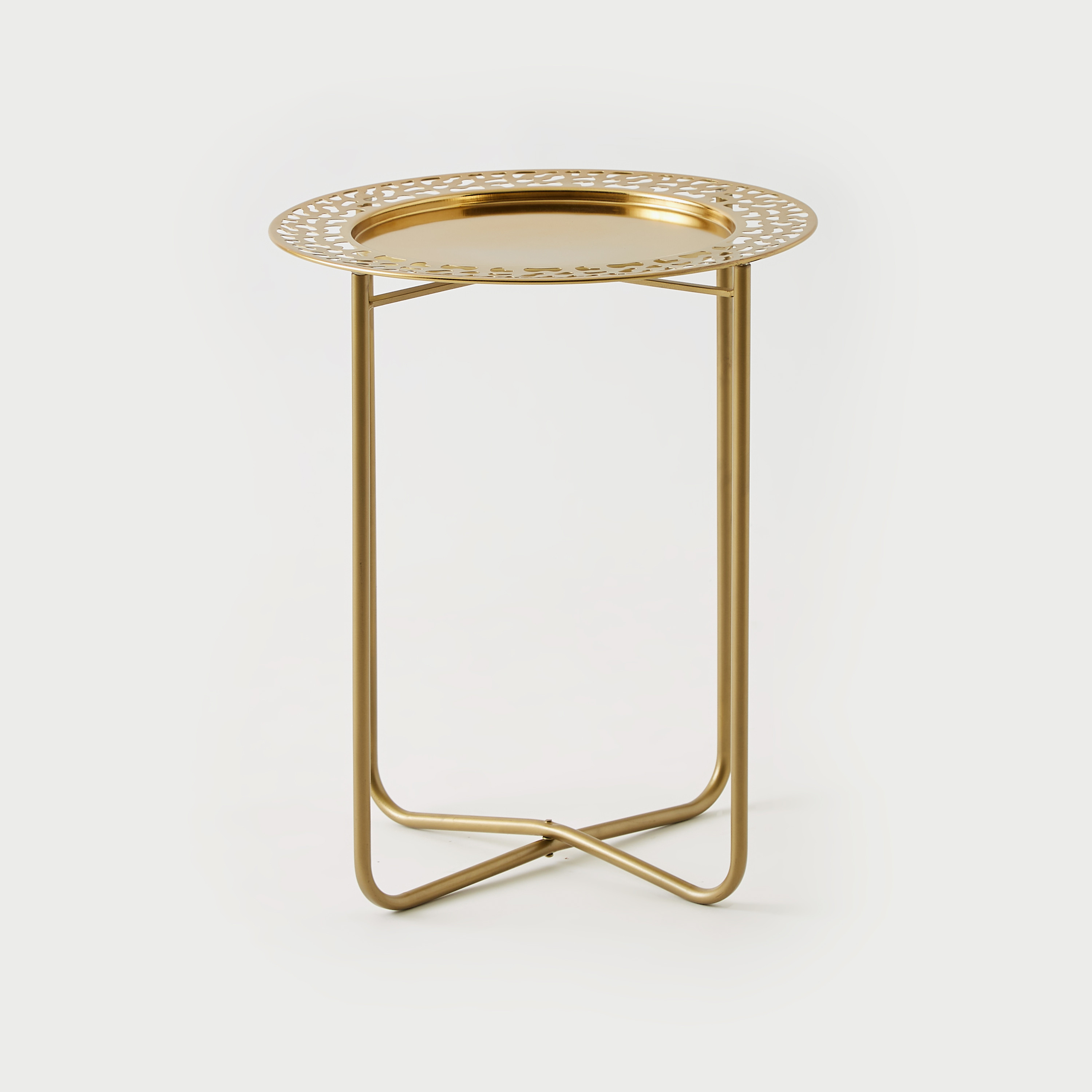 Metallic Accent Table - 41x41x49 cms-furniture-livingroom-sideandendtables-image-2