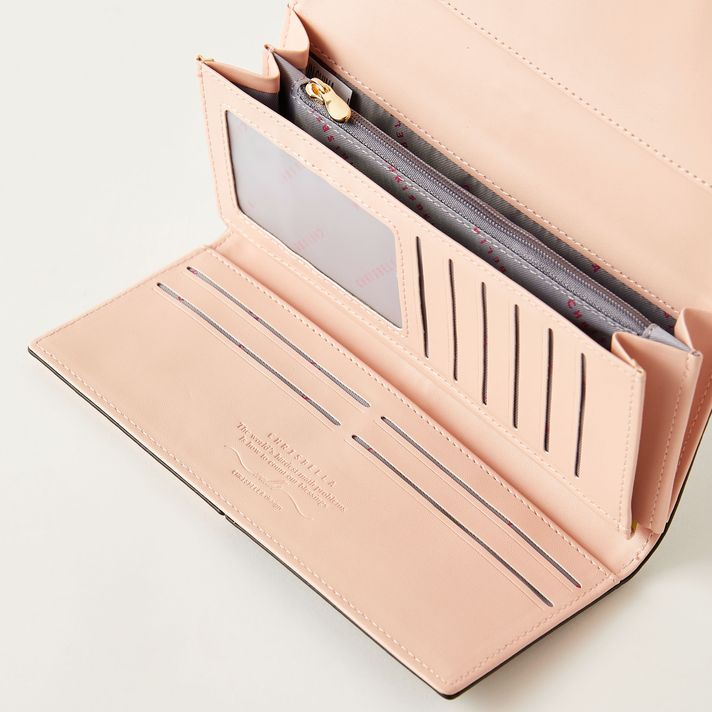 Chrisbella Printed Wallet with Flap Closure-women-bagsandwallets-wallets-image-4