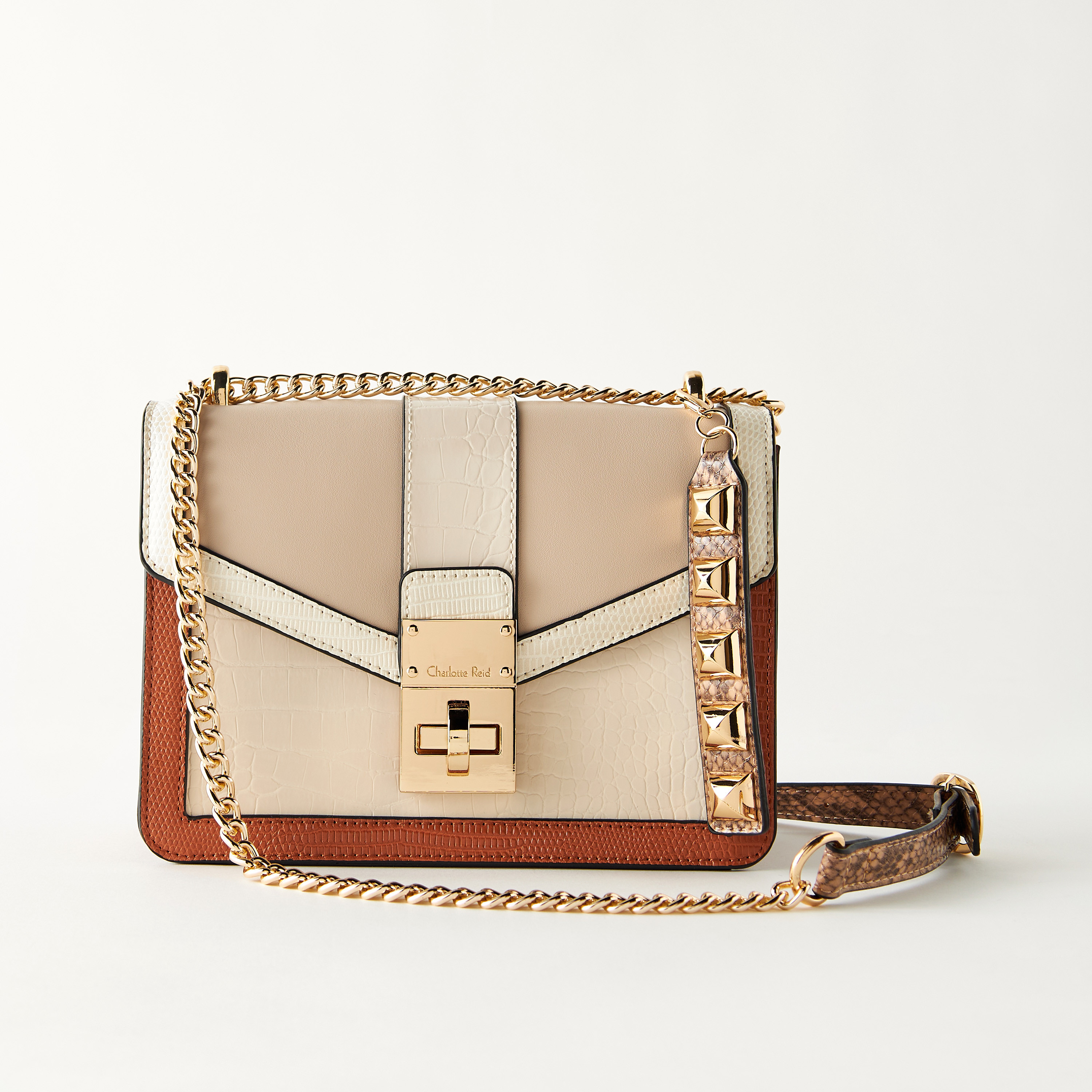 شنطة كروس بودي بحزام سلسلة وطية إغلاق من شارلوت ريد-women-bagsandwallets-handbags-image-1