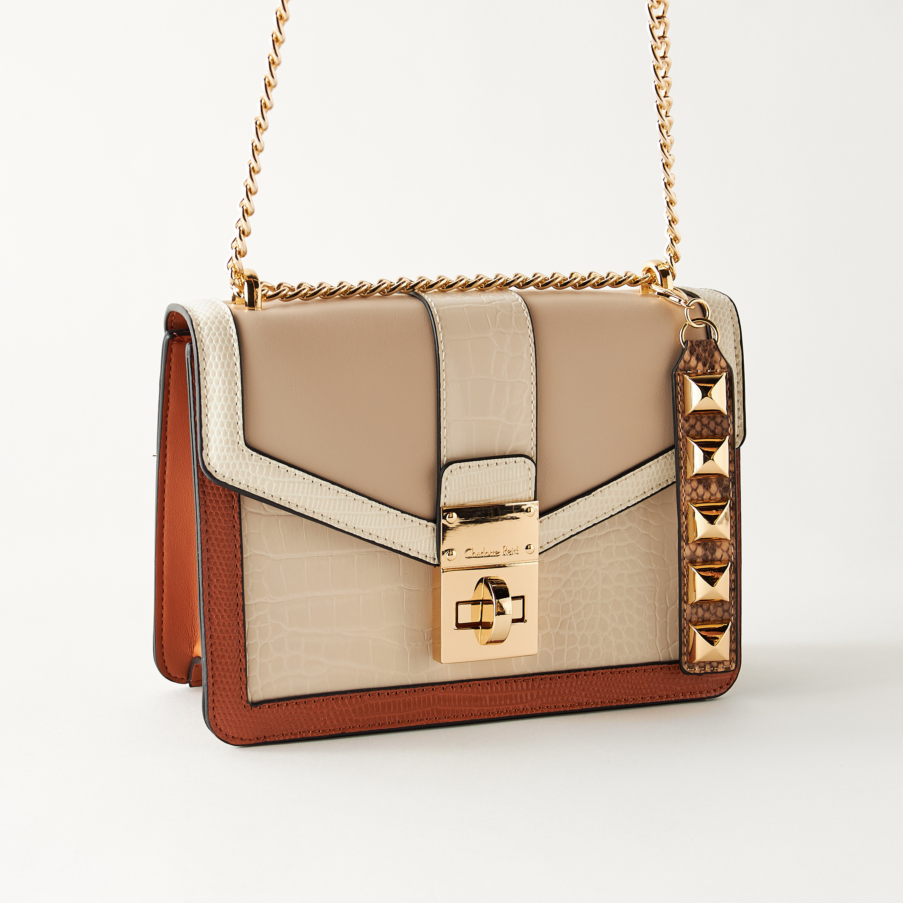 شنطة كروس بودي بحزام سلسلة وطية إغلاق من شارلوت ريد-women-bagsandwallets-handbags-image-3