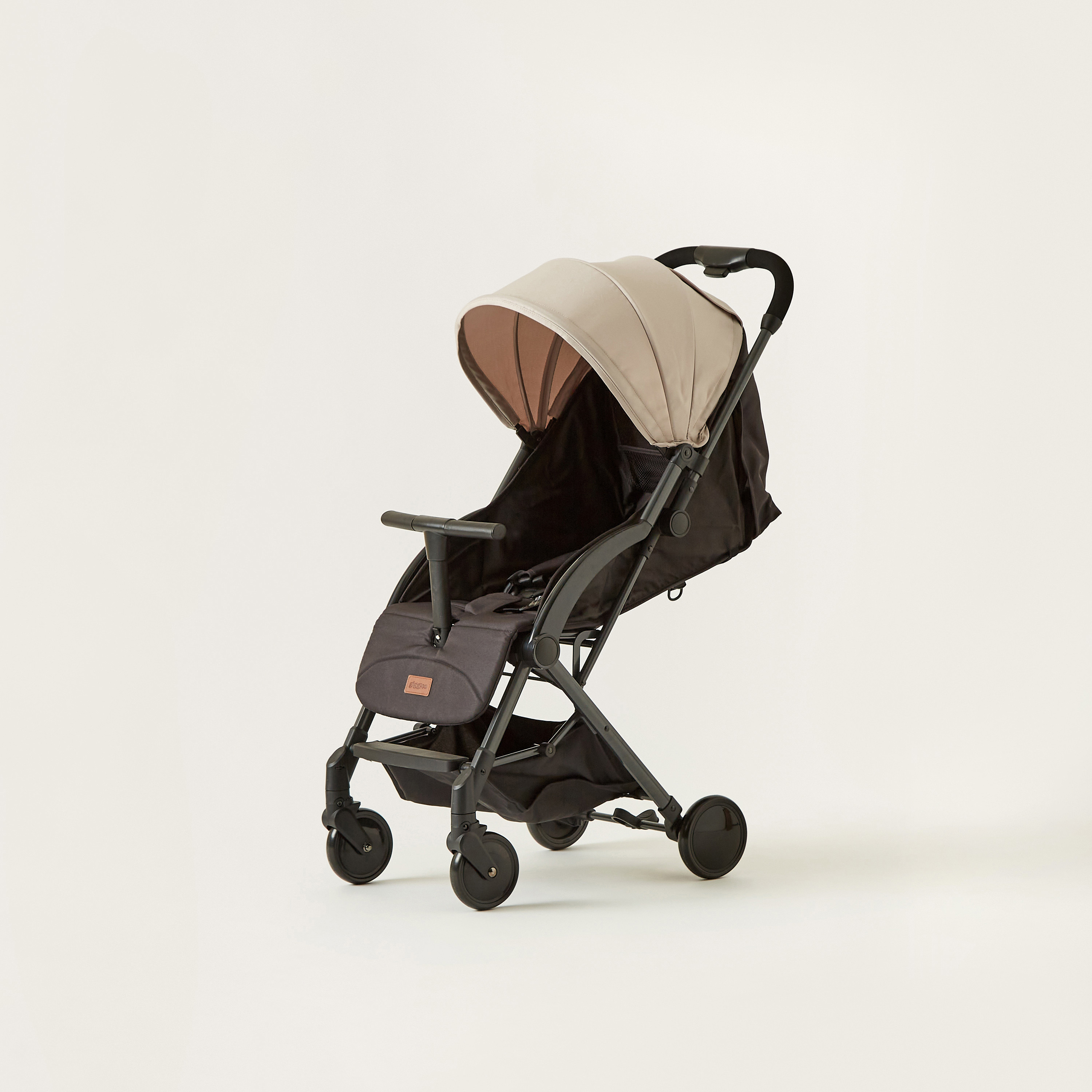 Giggles Porter Beige 3-Fold Baby Stroller with Swivel Wheels and Canopy (Upto 3 years)-baby-gear-strollersandprams-strollers-image-1