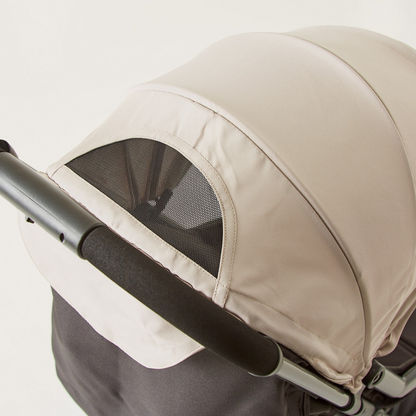 Giggles Porter Beige 3-Fold Baby Stroller with Swivel Wheels and Canopy (Upto 3 years)