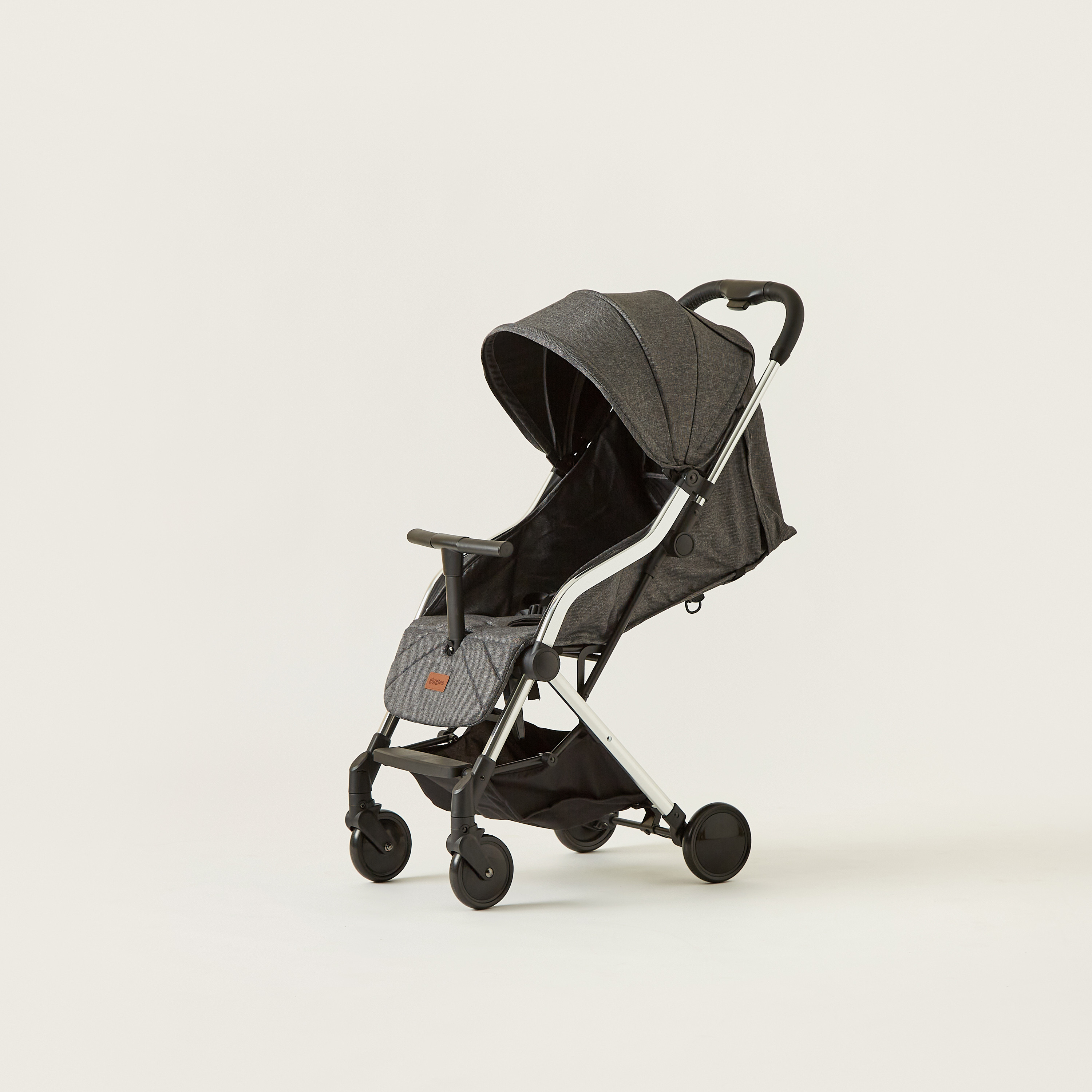 Zorro Dark Grey Foldable Baby Stroller with Sun Canopy (Upto 3 years)-baby-gear-strollersandprams-strollers-image-2