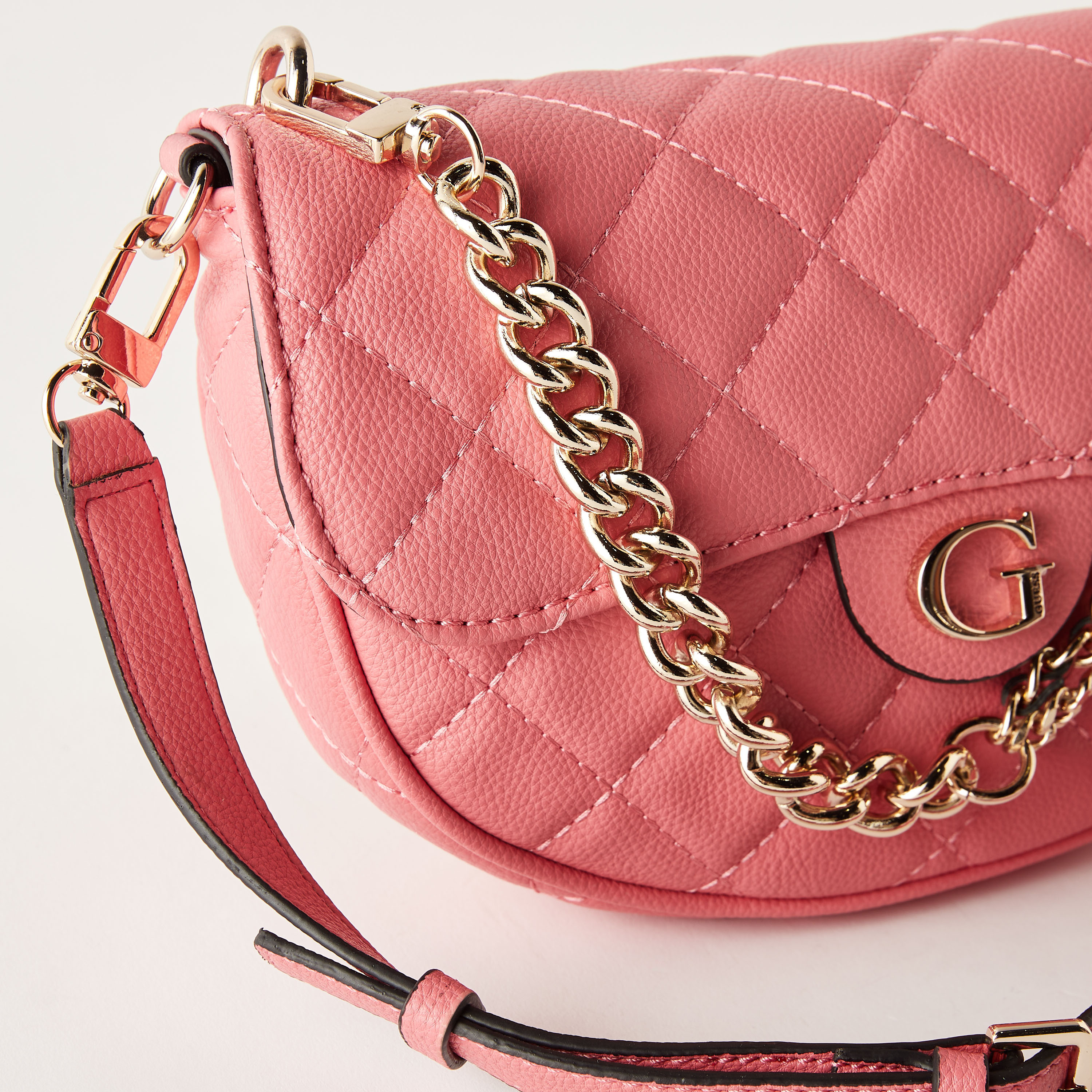 Guess Quilted Crossbody Bag with Detachable Strap and Button Closure-women-bagsandwallets-handbags-image-2