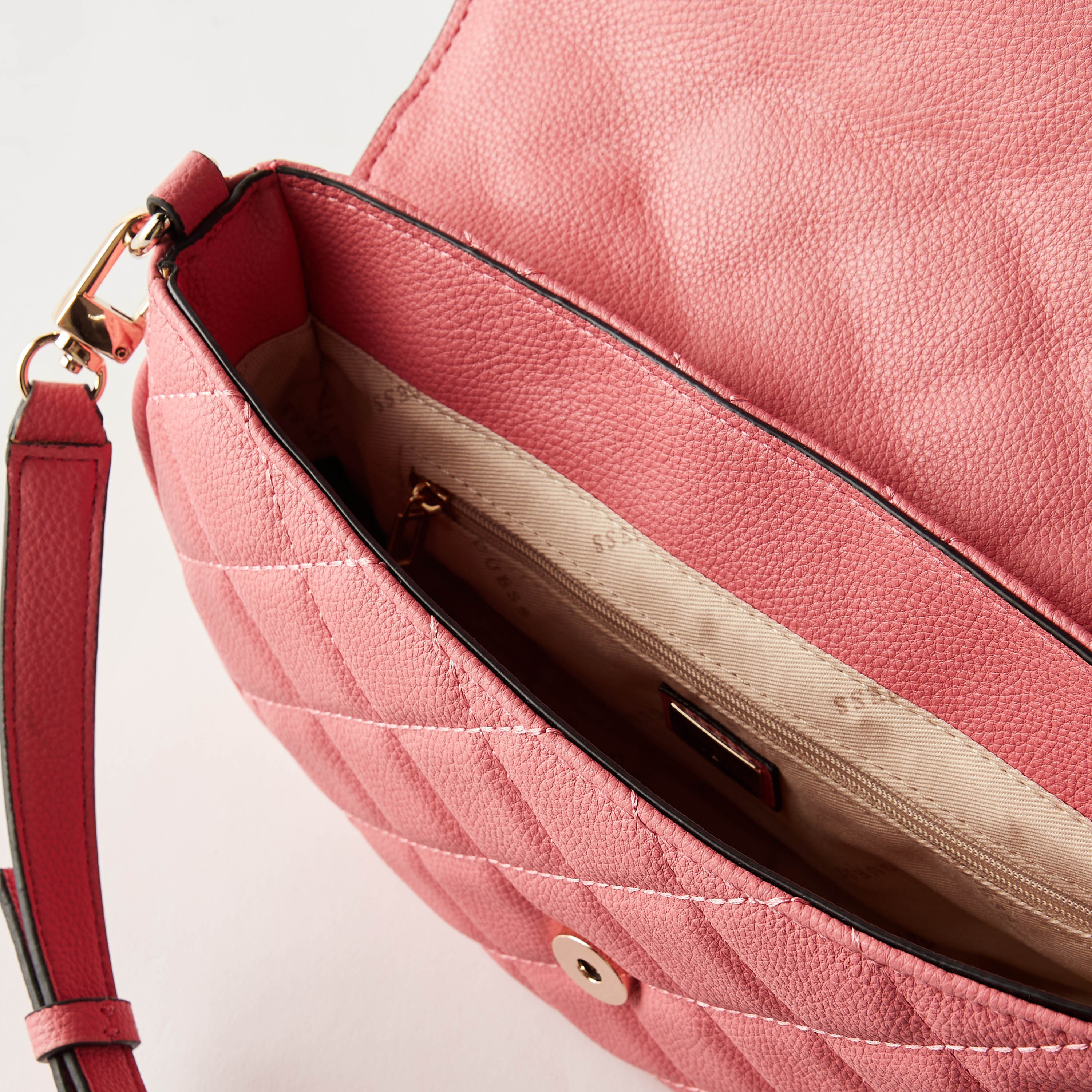 Guess Quilted Crossbody Bag with Detachable Strap and Button Closure-women-bagsandwallets-handbags-image-5