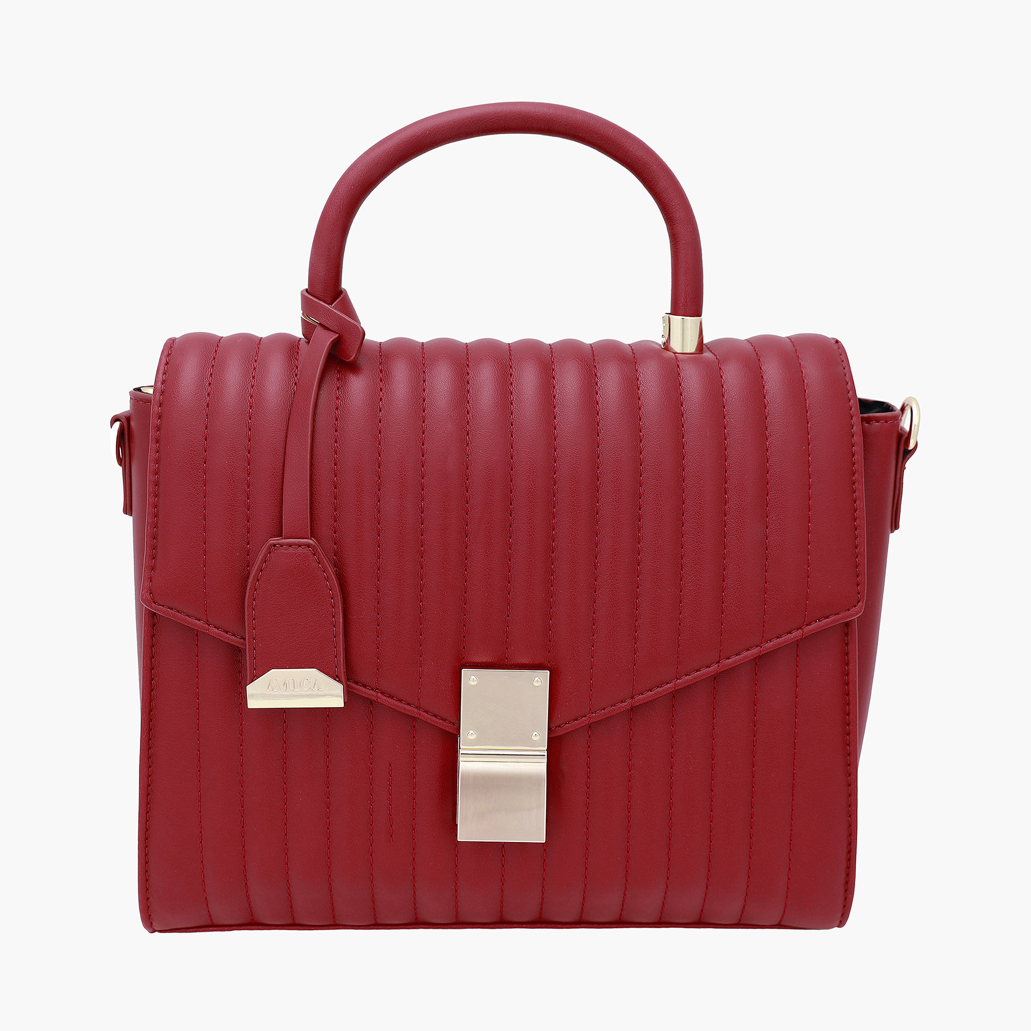 شنطة ساتشيل بتفاصيل مبطنة بمقبض من أميكا-women-bagsandwallets-handbags-image-2