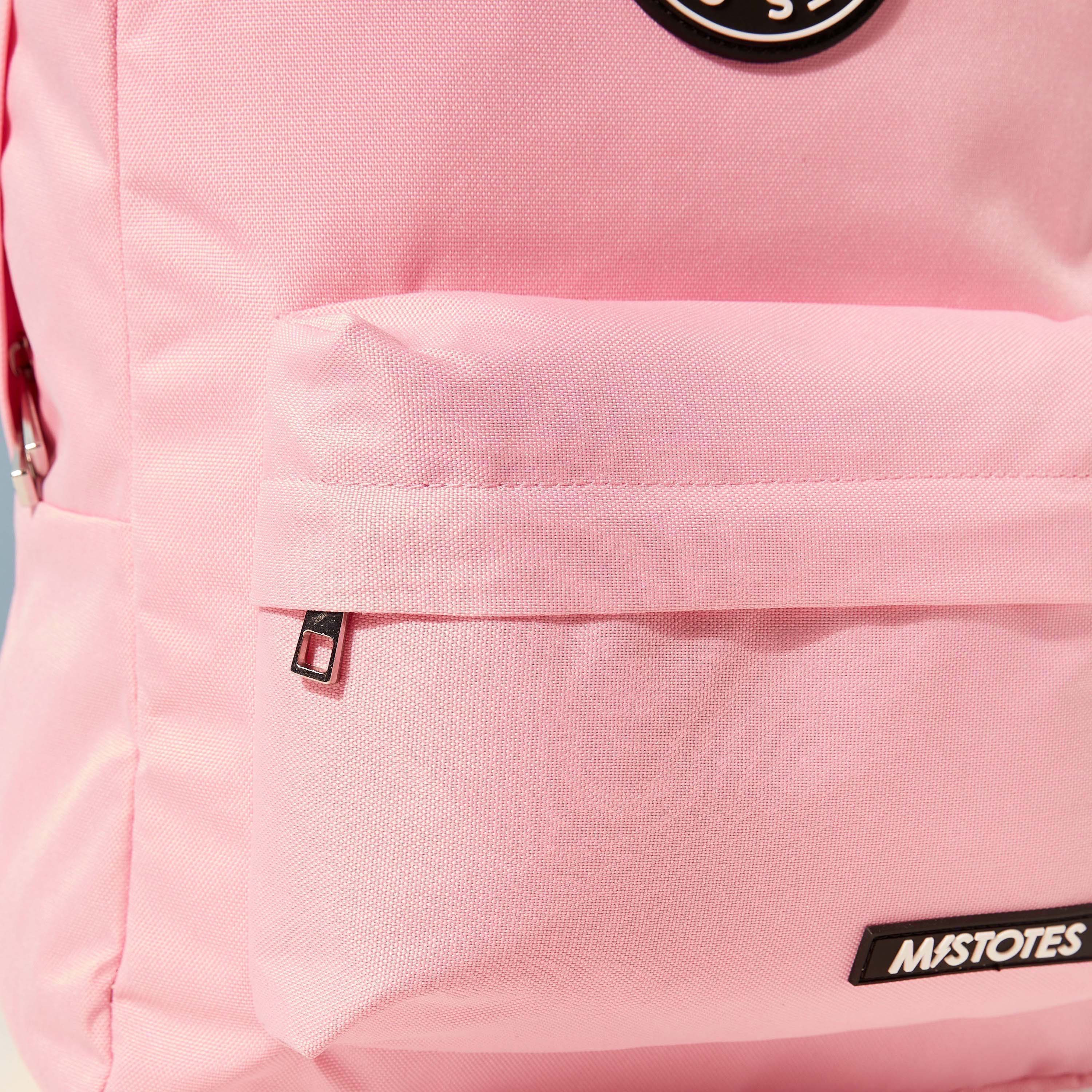 Mistotes Solid Backpack with Adjustable Straps and Zip Closure-women-bagsandwallets-backpacks-image-2