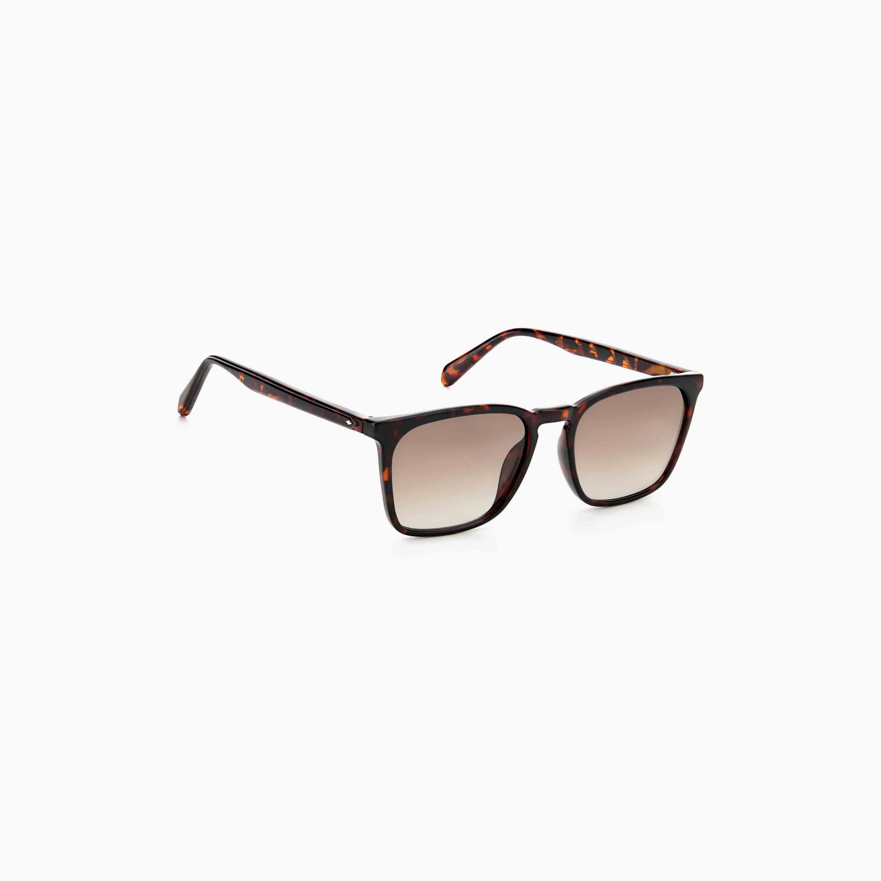 Fossil Men's UV Protected Brown Shaded Lens 55 mm Square Sunglasses | 203766-men-sunglasses-image-2