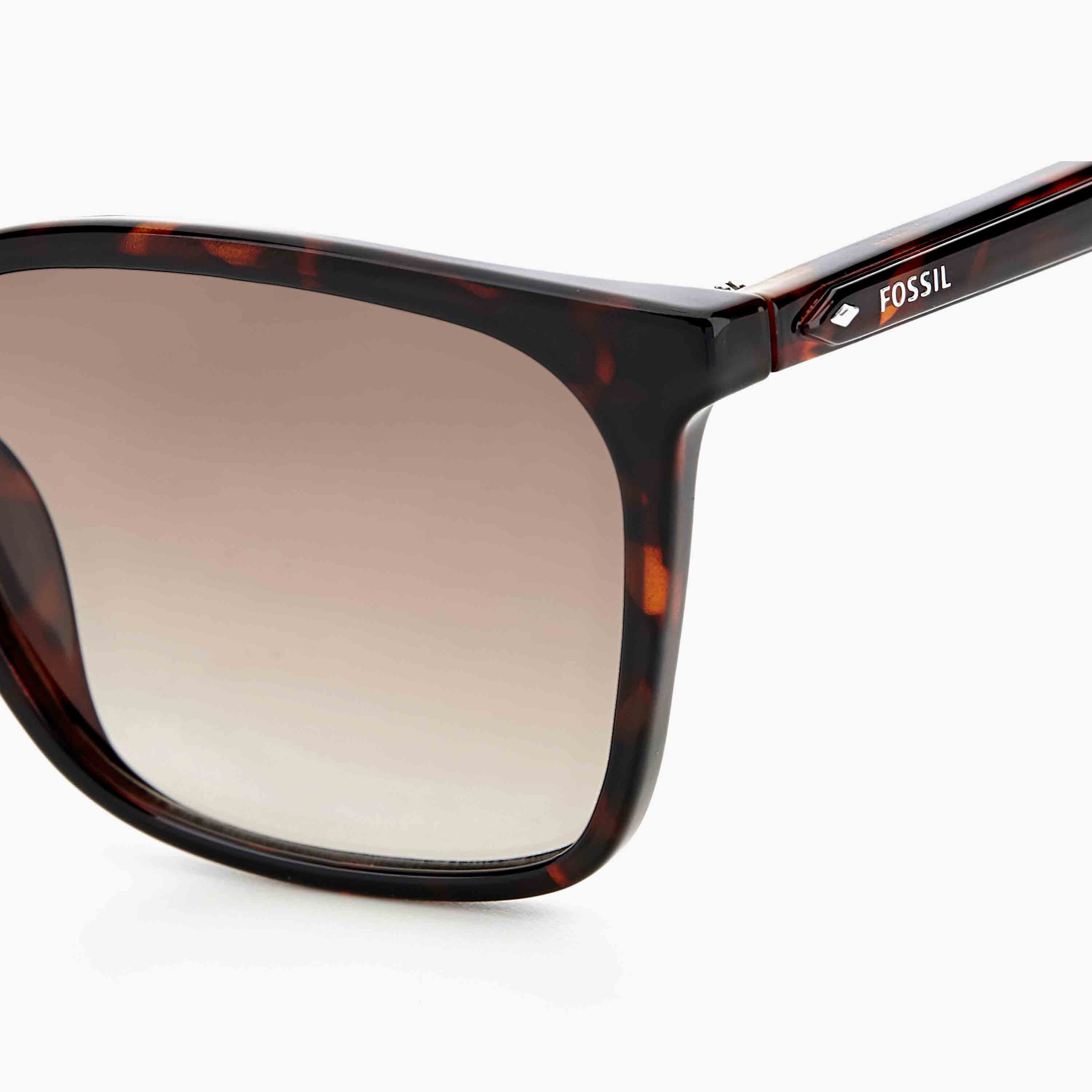 Fossil Men's UV Protected Brown Shaded Lens 55 mm Square Sunglasses | 203766-men-sunglasses-image-4