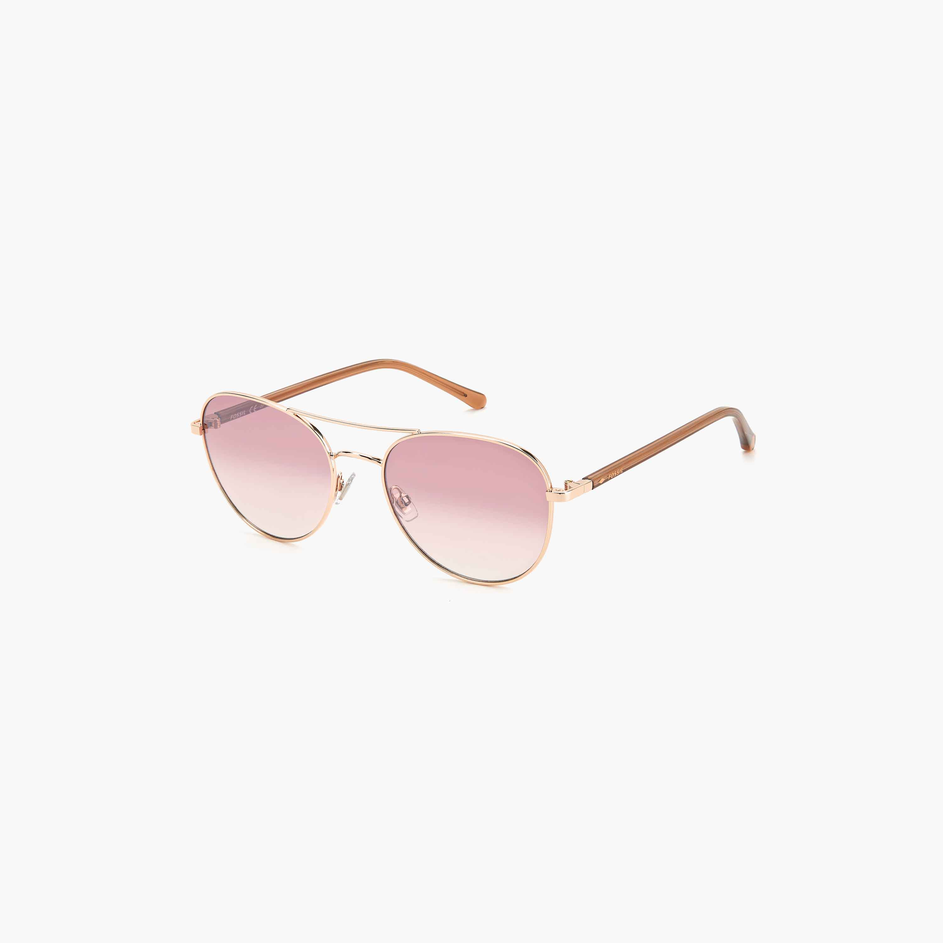 Fossil Women's Non-Polarized Pilot Metal Lgh Gold Metal Sunglasses :  Amazon.in: Fashion