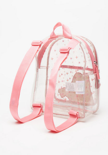 Barbie Print Zipper Backpack with Adjustable Shoulder Straps-Girl%27s Backpacks-image-1