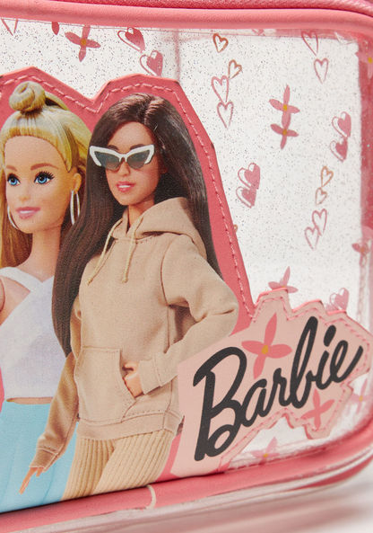 Barbie Print Zipper Backpack with Adjustable Shoulder Straps-Girl%27s Backpacks-image-2