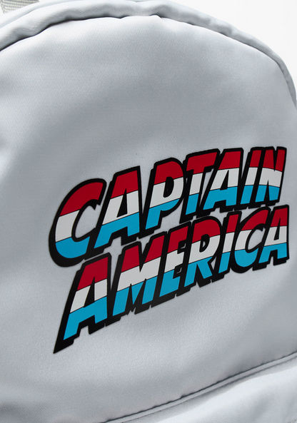 Captain America Print Backpack with Adjustable Shoulder Straps-Boy%27s Backpacks-image-1