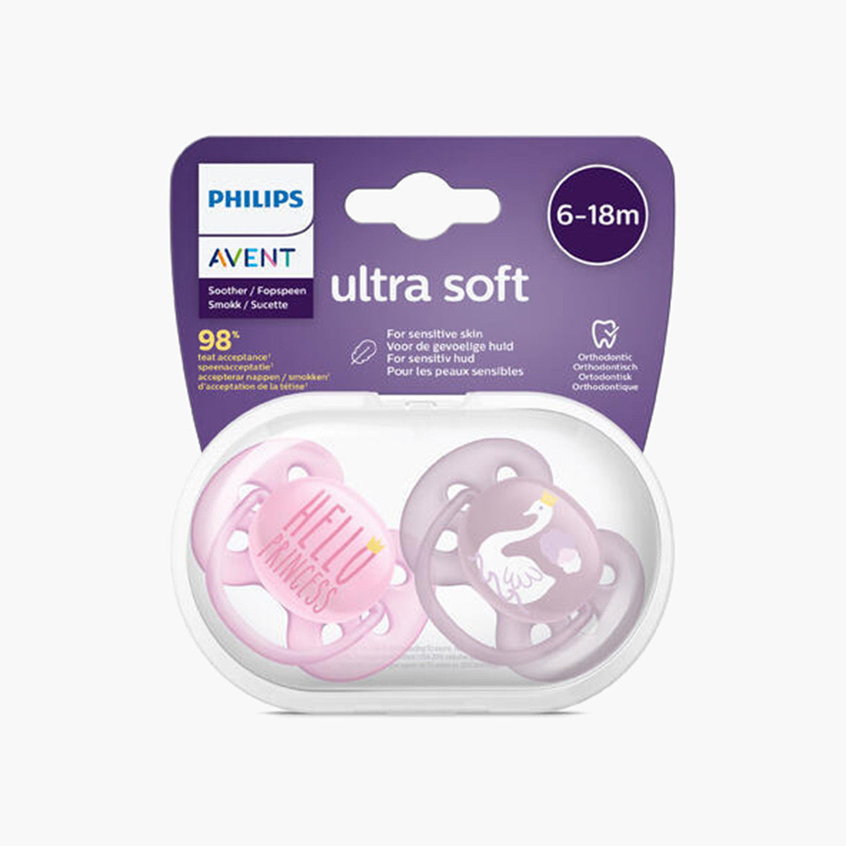 Philips Avent 2-Piece Ultra Soft Soother Set - 6-18 months-baby-feeding-pacifiers-image-4