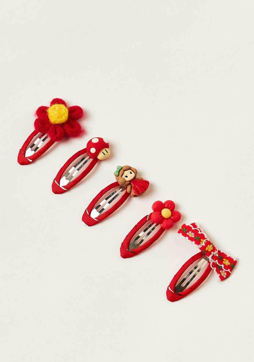 Charmz Embellished Hair Clip - Set of 5-Hair Accessories-image-0