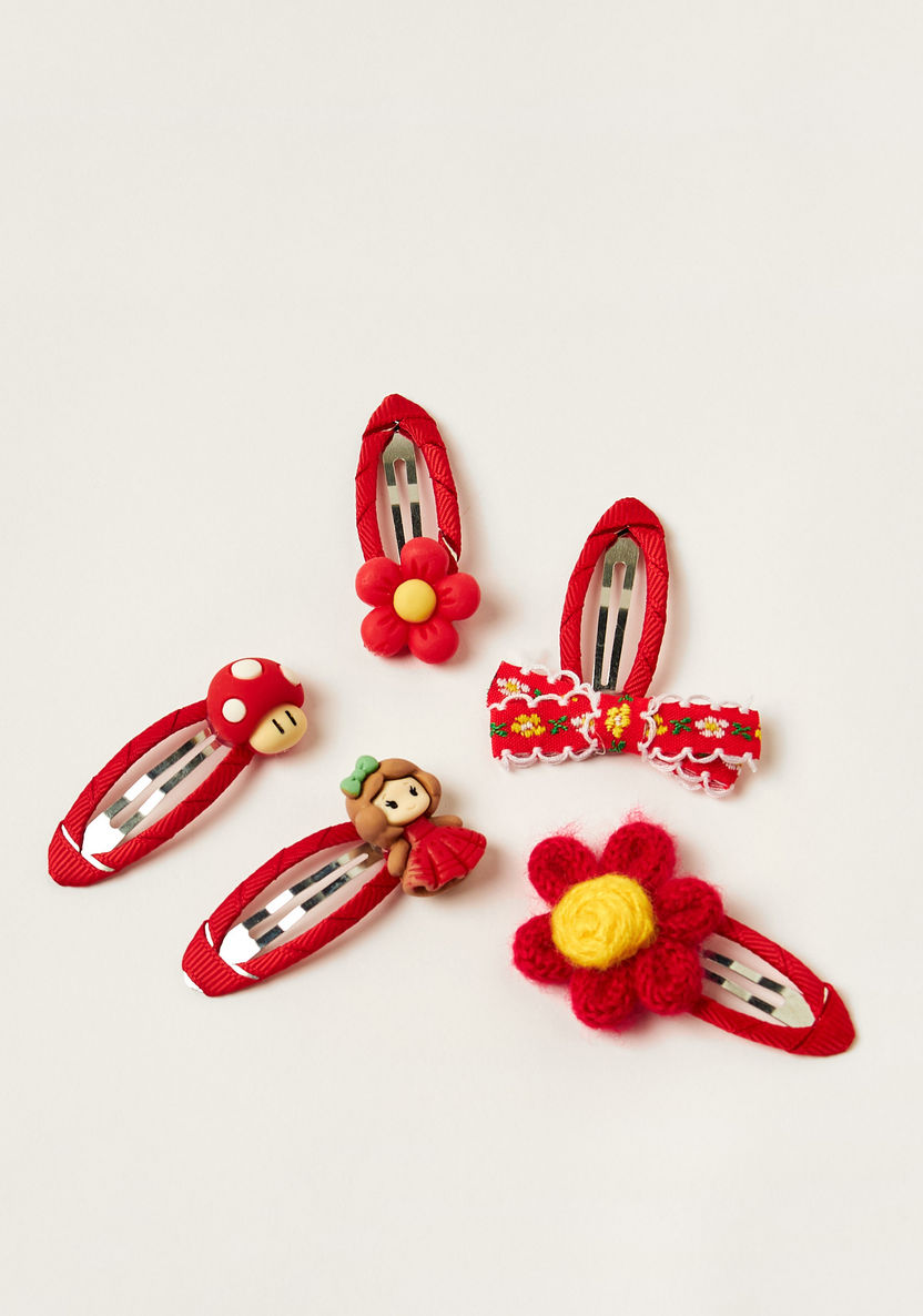 Charmz Embellished Hair Clip - Set of 5-Hair Accessories-image-1