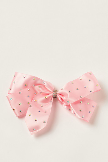 Charmz Embellished Bow Accented Hair Clip