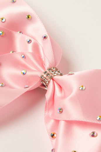 Charmz Embellished Bow Accented Hair Clip
