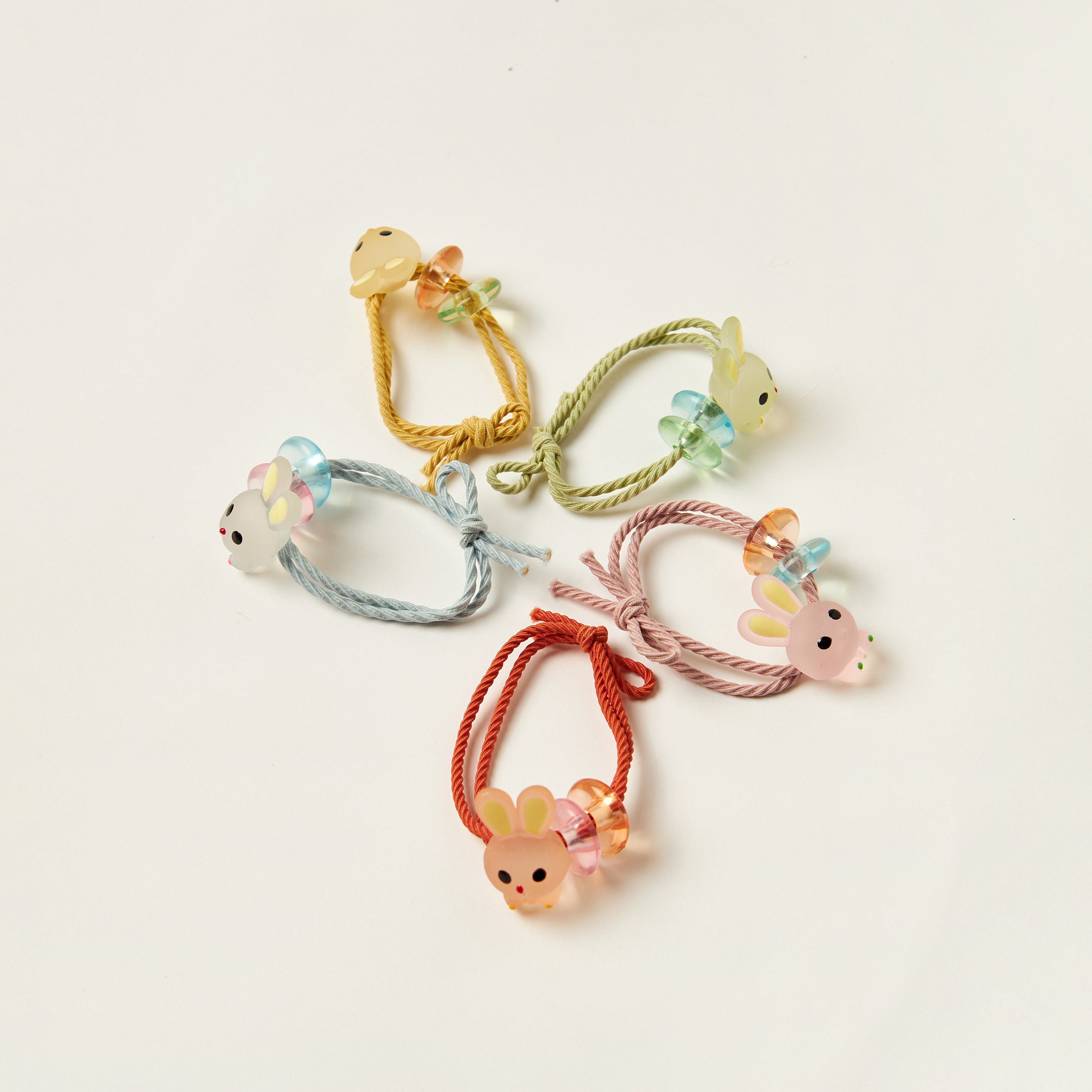 ربطات شعر بتزيينات بوني من تشارمز - طقم من 5 قطع-baby-girls-accessories-hairaccessories-image-1